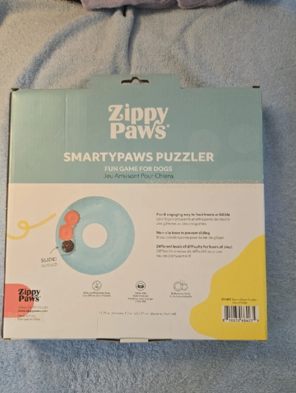 SmartyPaws Puzzler Interactive Dog Toy - Light Blue